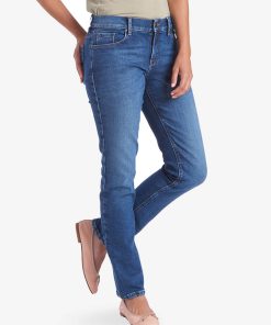 Grand Mid Rise Slim Straight Jeans