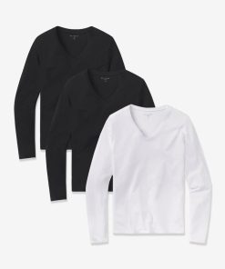 Long Sleeve V-Neck Tee Marcy 3-Pack