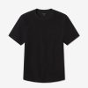 Cotton Waffle Curved Hem Crew