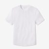 Cotton Waffle Curved Hem Crew